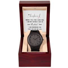 My Husband - You Are My Life- Men's Wooden Watch