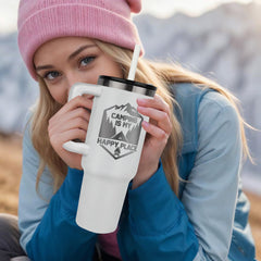 Camping Is My Happy Place - Tumbler